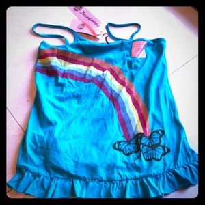 JUICY COUTURE blue rainbow top GIRLS sz 10 NWT